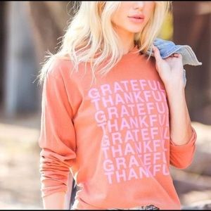 💗GRATEFUL/THANKFUL The Light Blonde LS Tee S💗